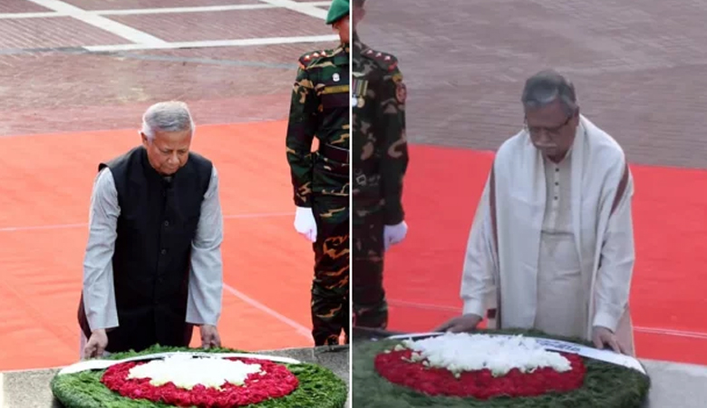 শহীদ বুদ্ধিজীবী স্মৃতিসৌধে শ্রদ্ধা জানিয়েছেন রাষ্ট্রপতি ও প্রধান উপদেষ্টা