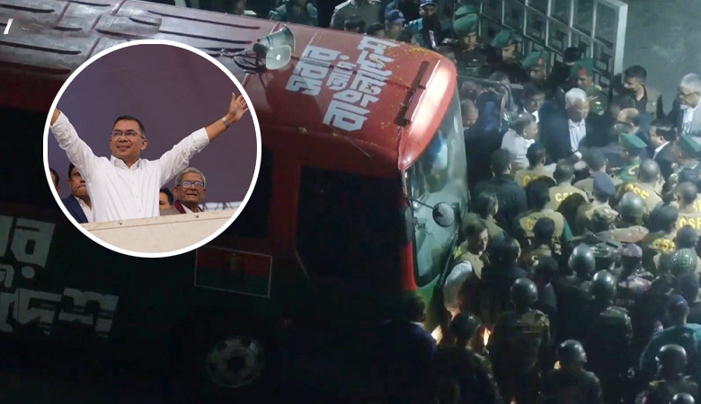 মা খালেদা জিয়াকে দেখতে হাসপাতালে তারেক রহমান