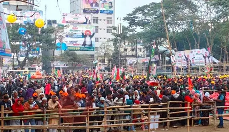 সিলেটে বিএনপির সমাবেশ শুরু, কানায় কানায় পূর্ণ আলিয়া মাদরাসা মাঠ