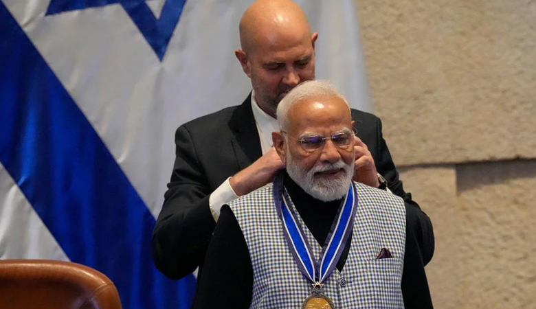 ইসরায়েলের পার্লামেন্টে সর্বোচ্চ সম্মানে ভূষিত নরেন্দ্র মোদি