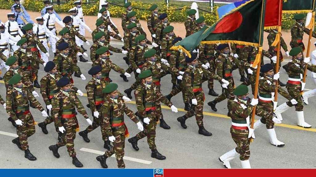 স্বাধীনতা দিবসের কুচকাওয়াজের চূড়ান্ত মহড়া অনুষ্ঠিত