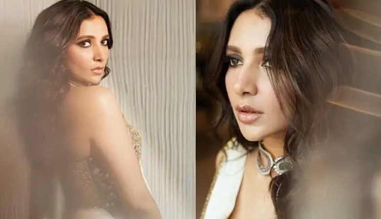 স্ট্র্যাপলেস ব্লাউজে লাস্যময়ী শুভশ্রী