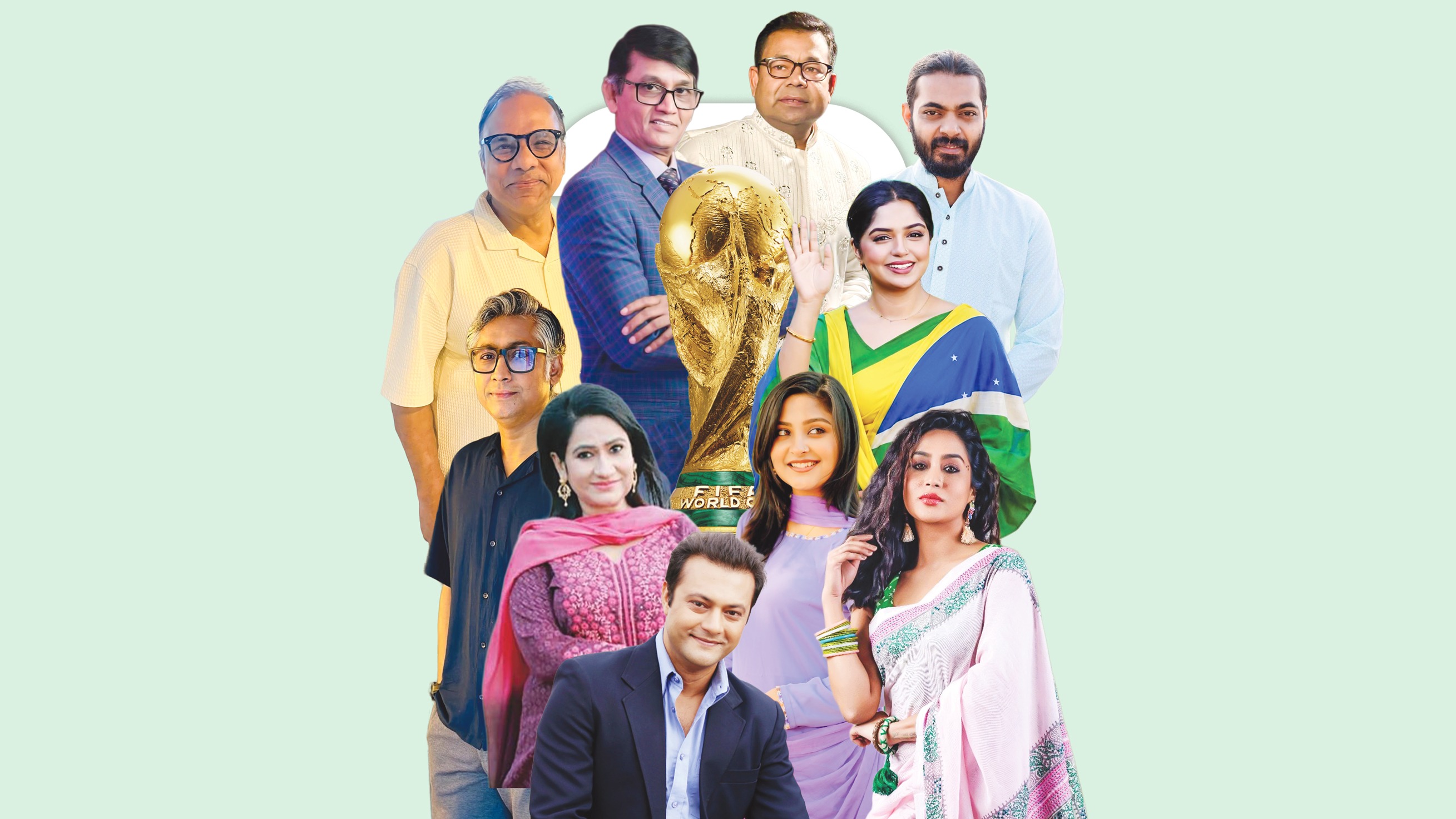 বিশ্বকাপ উন্মাদনায় মেতেছেন বিনোদন অঙ্গনের তারকারাও