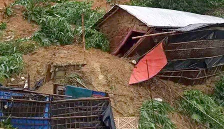 উখিয়ায় রোহিঙ্গা ক্যাম্পে পাহাড় ধসে ৫ শিশু শিক্ষার্থীর মৃত্যু