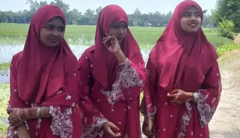 তিন যমজ বোন ট্যালেন্টপুলে বৃত্তি পেয়ে নজির গড়লো
