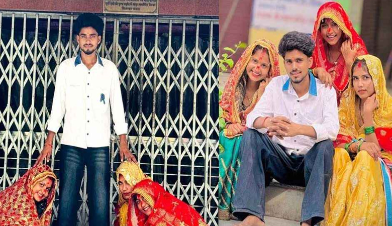 এক যুবককে বিয়ে করলেন ৩ আপন বোন