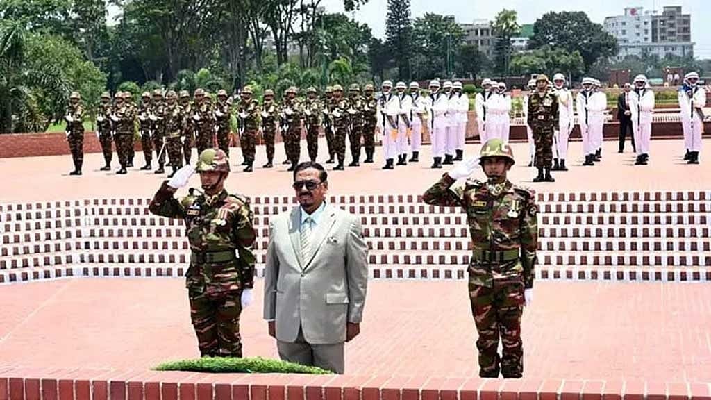 জাতীয় স্মৃতিসৌধে শ্রদ্ধা জানালেন ভারপ্রাপ্ত রাষ্ট্রপতি