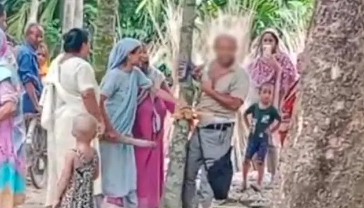 শিক্ষককে গাছে বেঁধে নির্যাতনের ভিডিও ভাইরাল