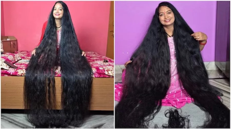 ৯ ফুটের কাছাকাছি চুলে বিশ্ব রেকর্ড ভারতের রেণুর