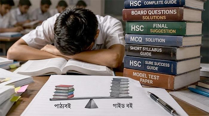 গাইড বইয়ের ছায়ায় হারিয়ে যাচ্ছে পাঠ্যবই
