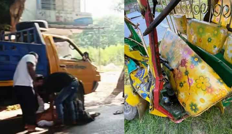 চাঁদপুরে সিএনজি-পিকআপ-প্রাইভেটকারের ত্রিমুখী সংঘর্ষে নিহত ২