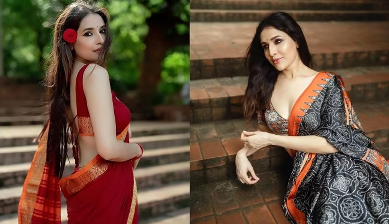 সাবেকি সাজে ফের আলোচনায় স্নিগ্ধা চৌধুরী