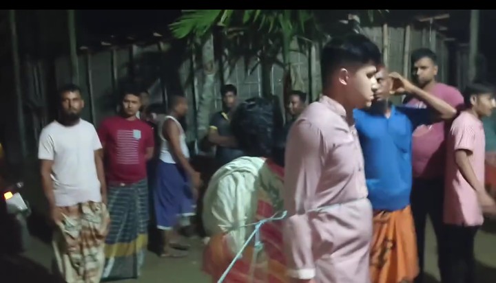 বদরগঞ্জে নারী ও যুবককে দড়িতে বেঁধে নির্যাতনের অভিযোগ