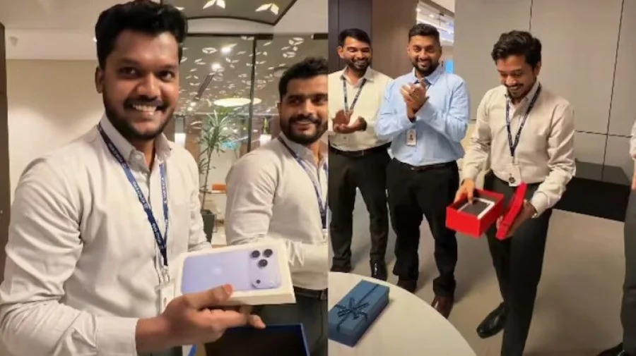 চকলেটের আড়ালে কর্মীদের জন্য আইফোনের চমক