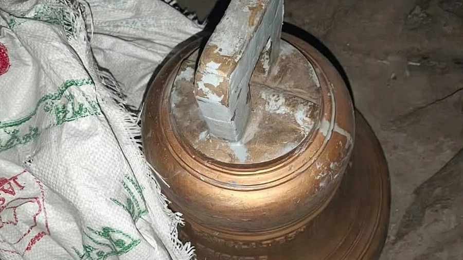 গির্জা থেকে চুরি যাওয়া ৭০ কেজির পিতলের ঘণ্টা উদ্ধার