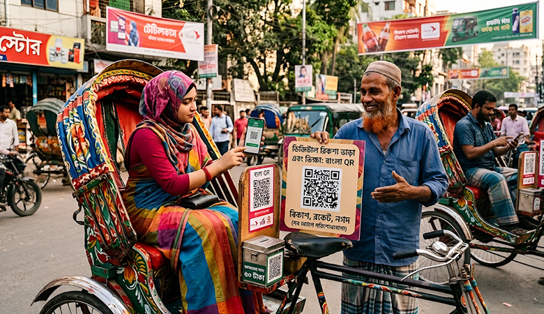 রিকশা ভাড়া থেকে দান, ১ নভেম্বর থেকে চালু হচ্ছে ডিজিটাল লেনদেন